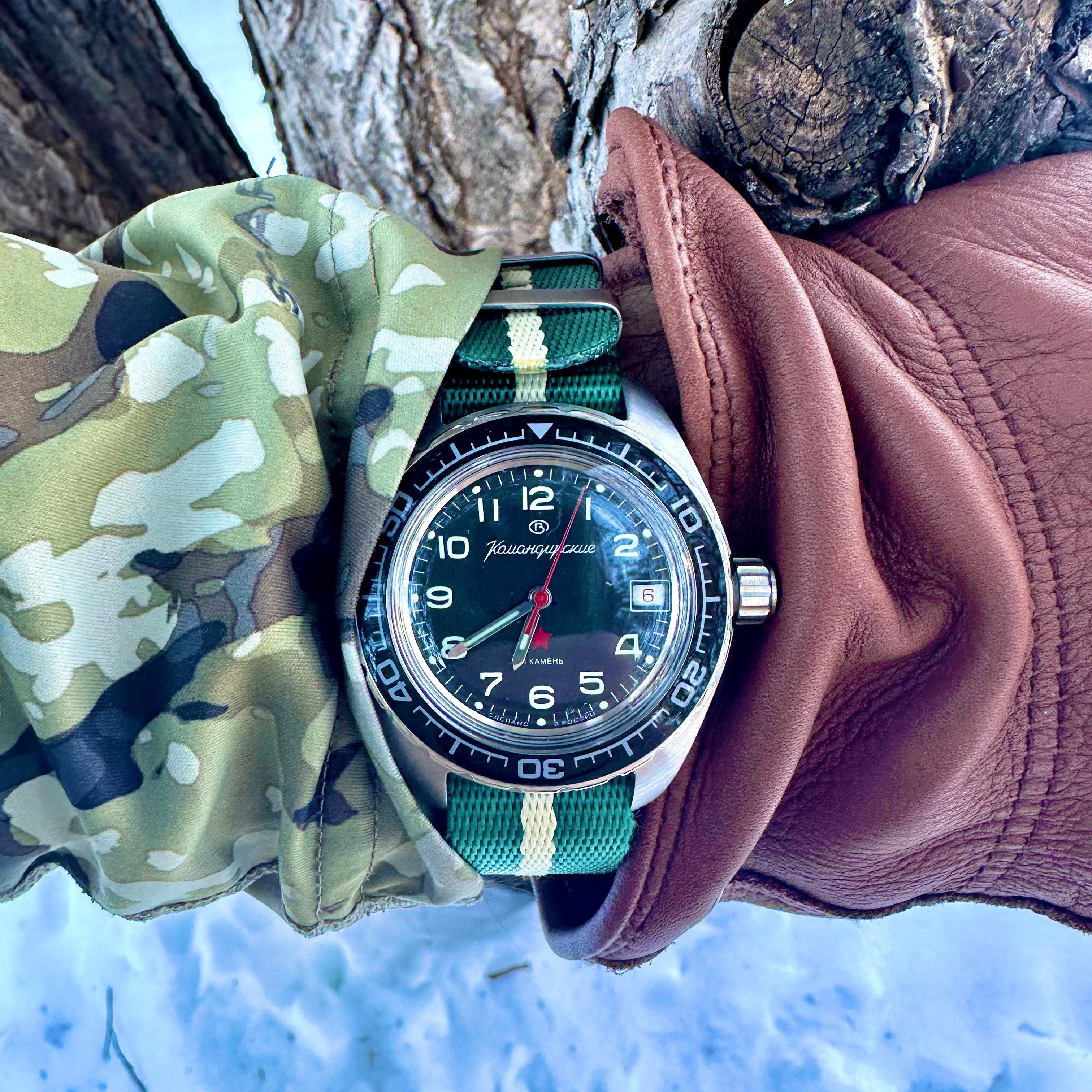 NATO Watch Strap Green Creme 20mm