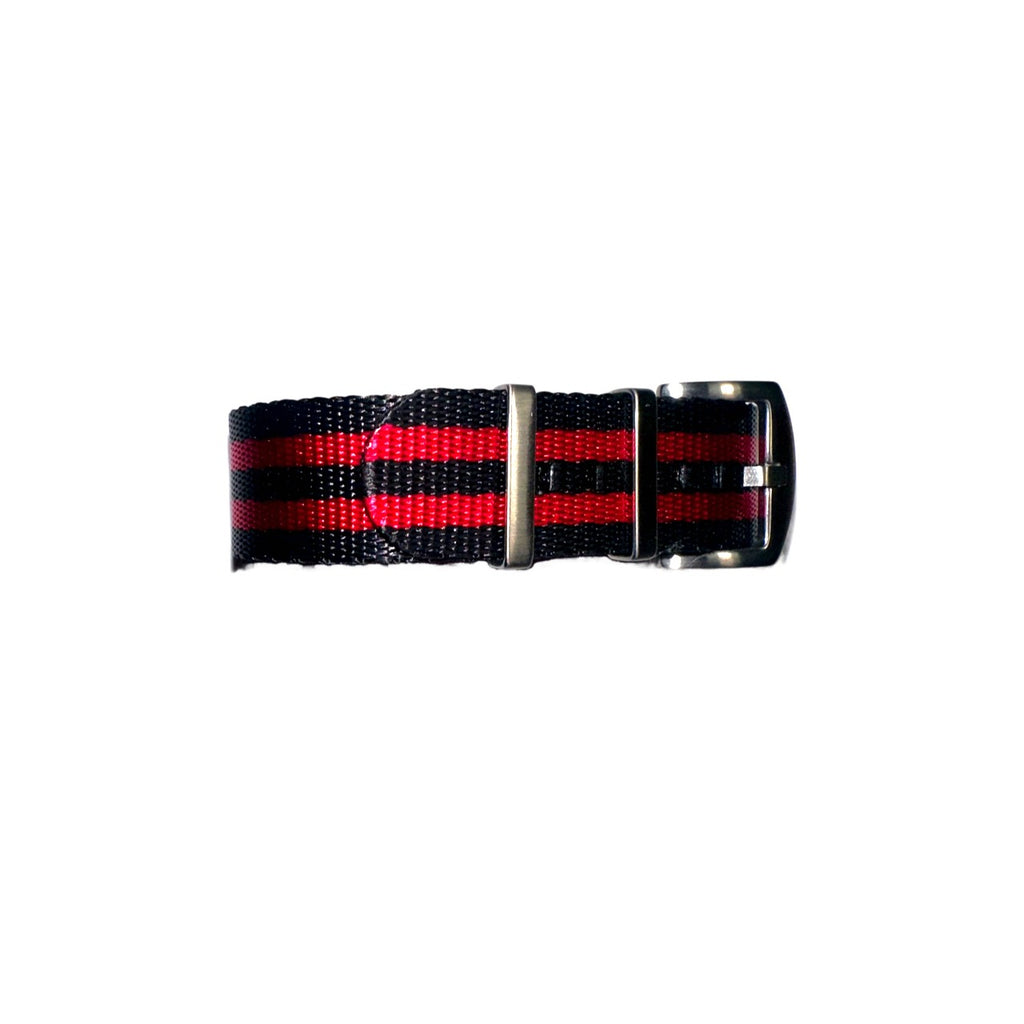 NATO Watch Strap Red Black 22mm