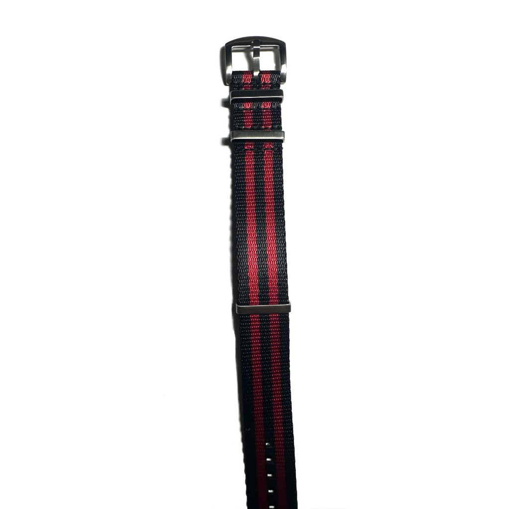 NATO Watch Strap Red Black 22mm